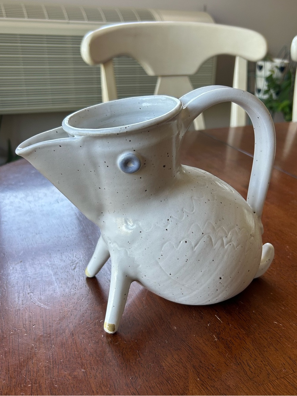 Handcrafted Zoomorphic Studio Pottery Pitcher EUC RARE